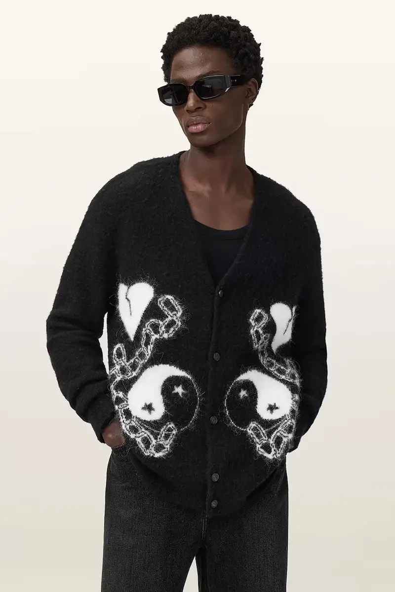 AllSaints Cardigan Nero 3957524 miniatura 4