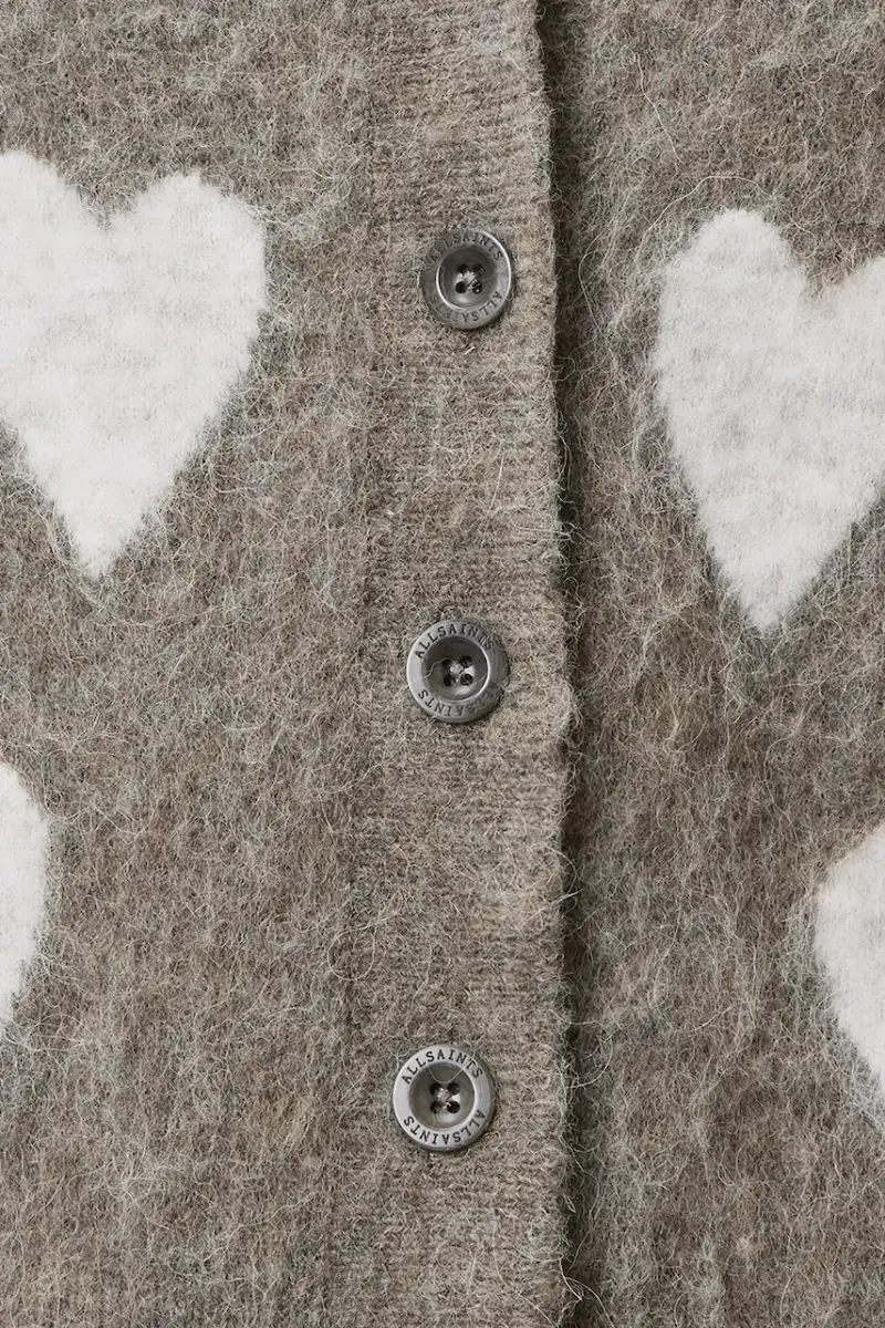 cardigan con lana AMORA colore verde W042KC miniatura 2