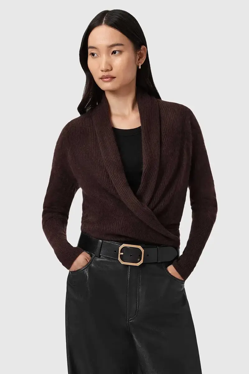 AllSaints Cardigan Marrone 4149171 miniatura 5
