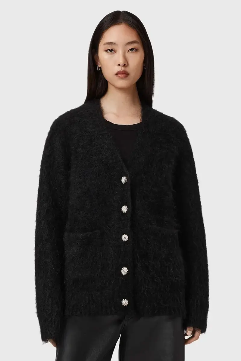 AllSaints Cardigan Nero 4150265 miniatura 3