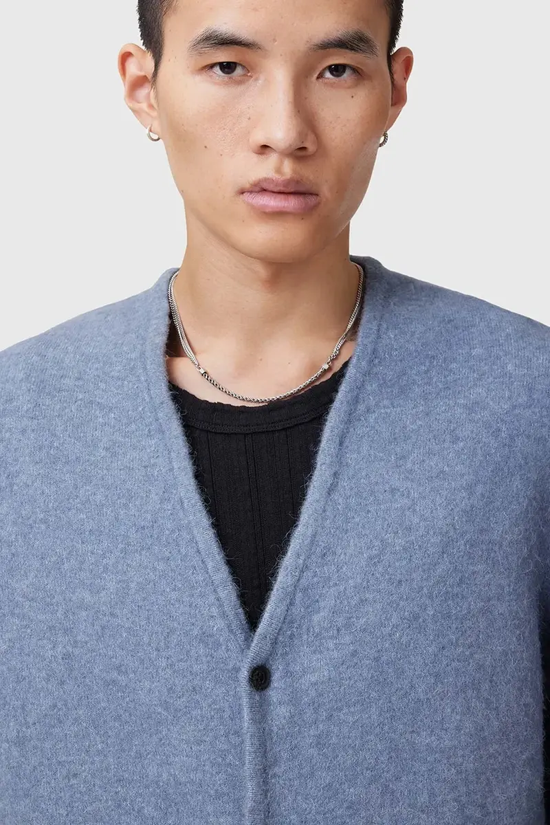 AllSaints Cardigan Uomo Blu 3580419 miniatura 2