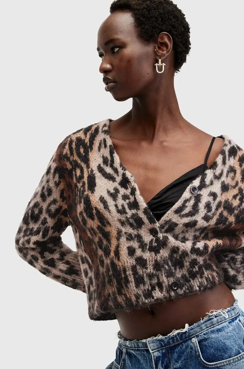 cardigan in lana WICK colore nero W024KB miniatura 2