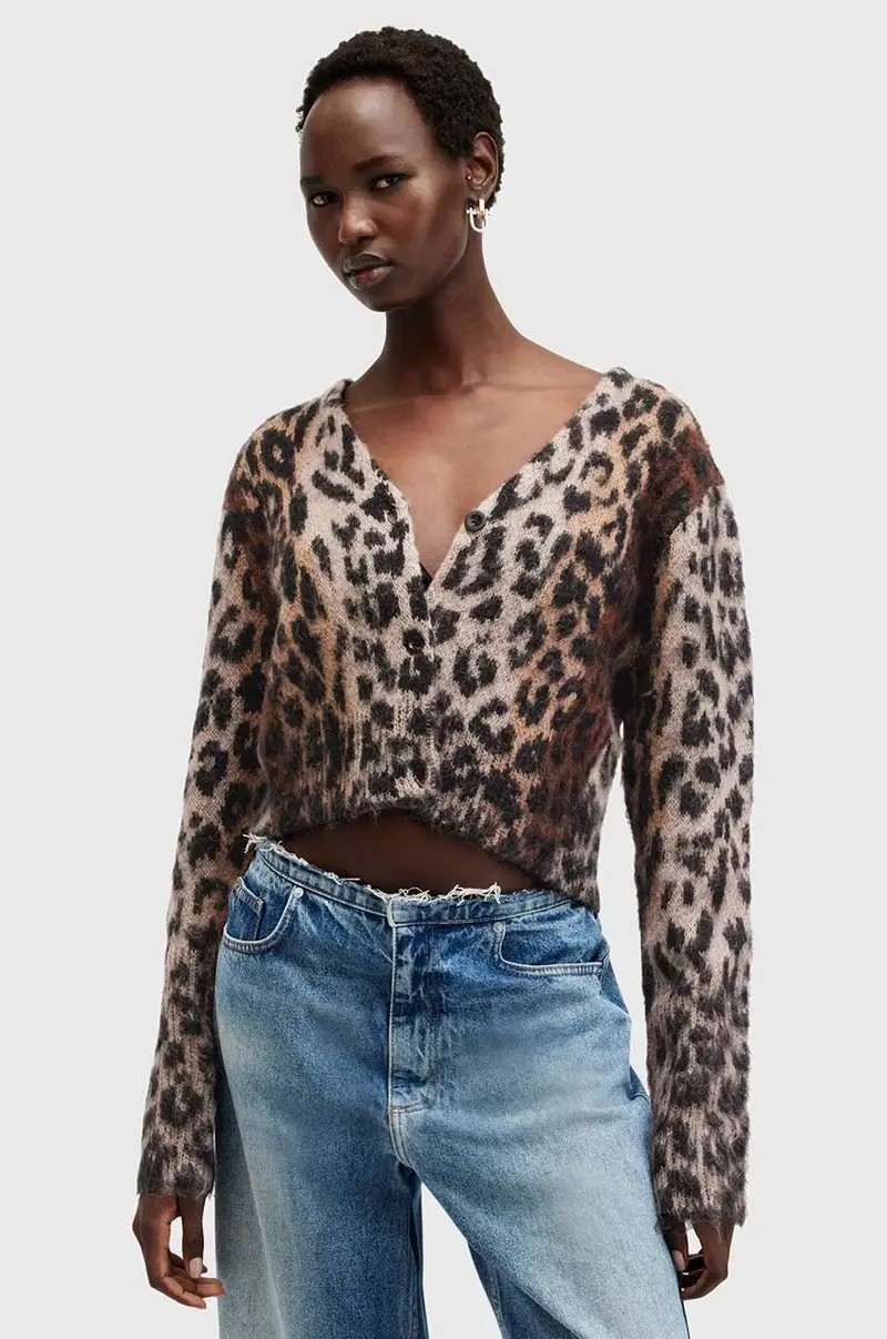 cardigan in lana WICK colore nero W024KB miniatura 3