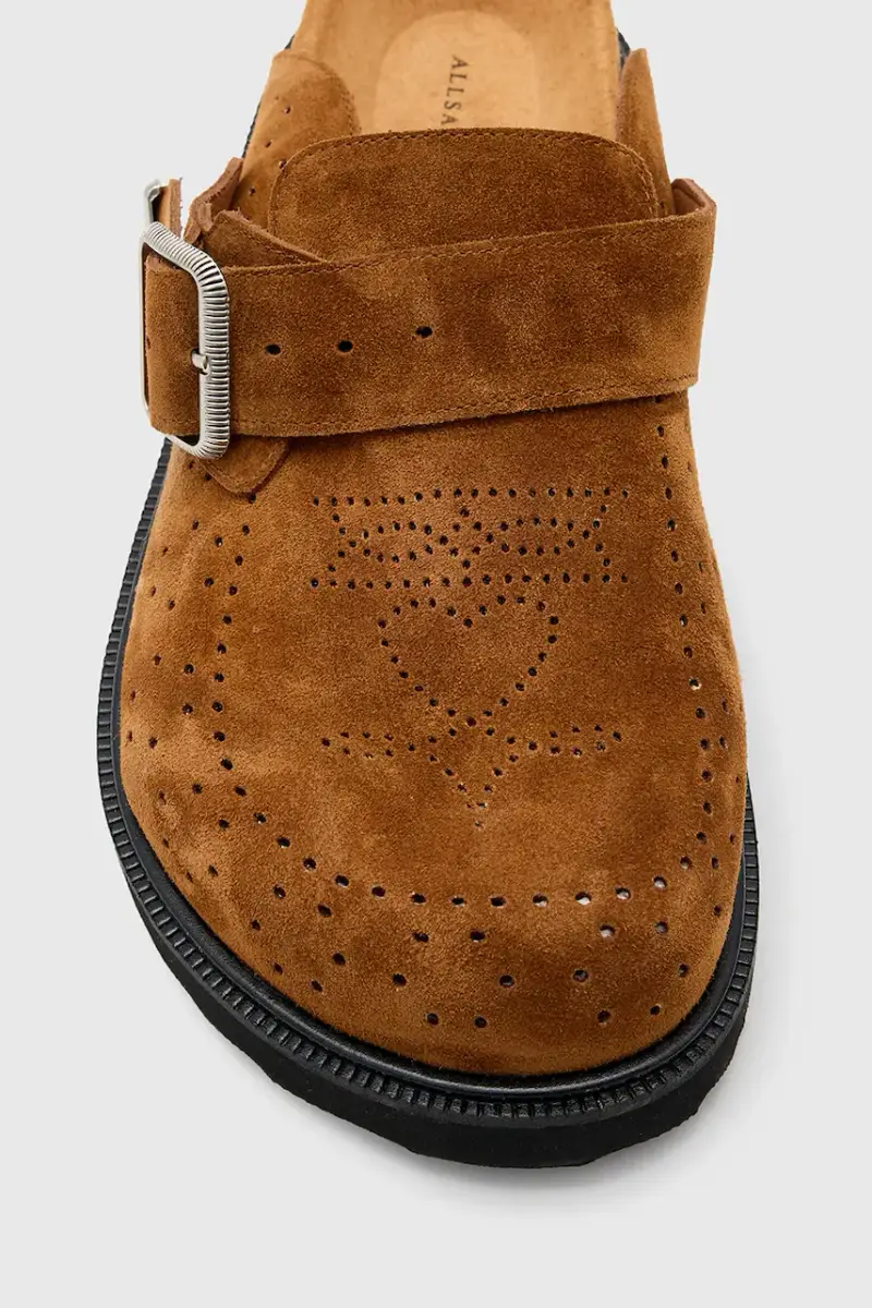 ciabatte slide in camoscio Randal Mule uomo colore marrone M003FC miniatura 5