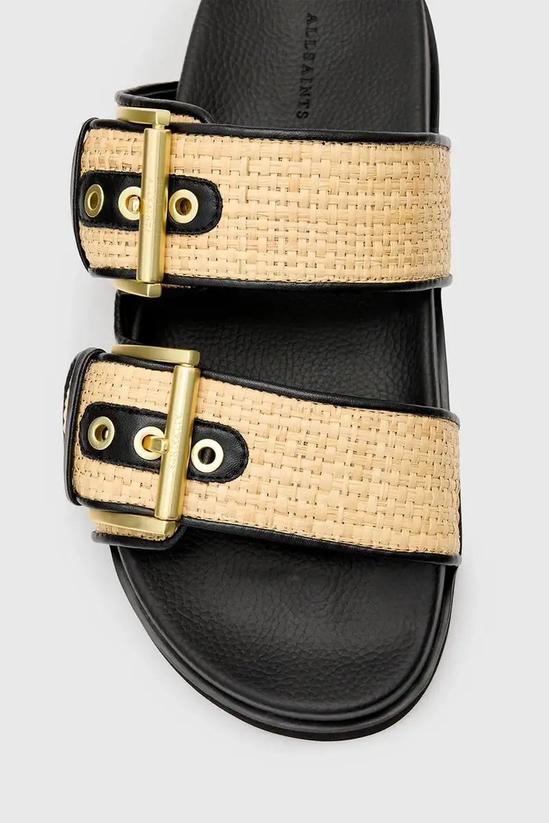 ciabatte slide Sian Raffia Sandal donna colore beige W091FC miniatura 5