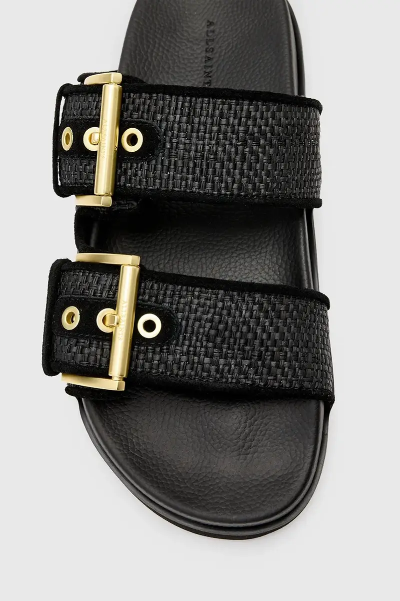 ciabatte slide Sian Raffia Sandal donna colore nero W090FC miniatura 5