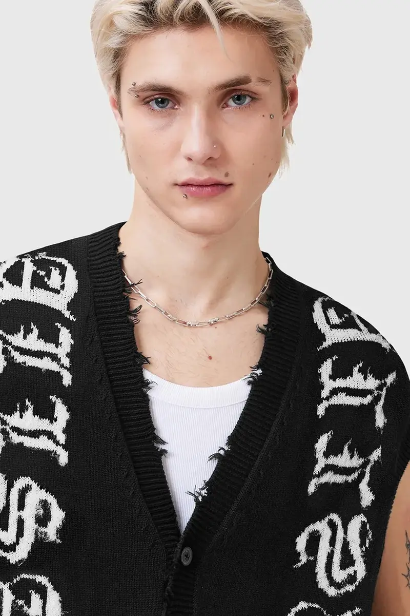 cotone senza maniche SCRIPTURE uomo colore nero M036KC miniatura 2