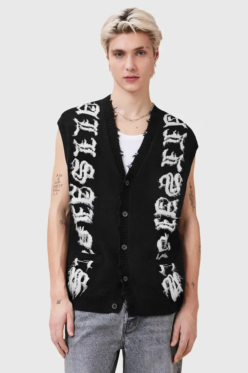 cotone senza maniche SCRIPTURE uomo colore nero M036KC