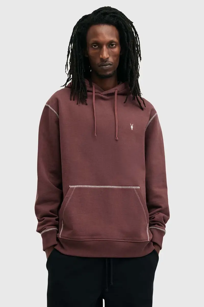 felpa in cotone AMIR Granata