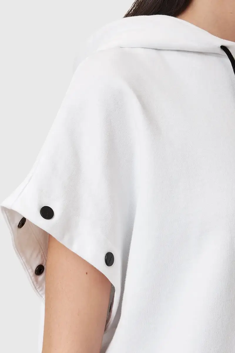 felpa in cotone AMORE AMPHIE donna colore bianco con cappuccio W057JC miniatura 5