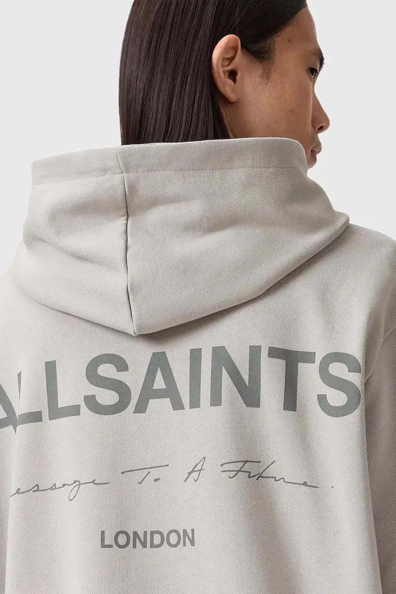 felpa in cotone FUTURE uomo colore grigio con cappuccio M002ND miniatura 3