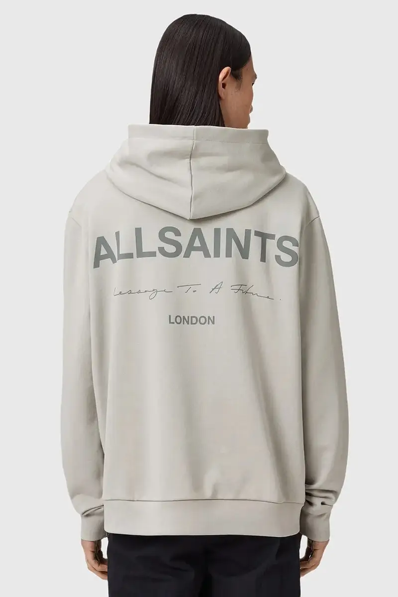 felpa in cotone FUTURE uomo colore grigio con cappuccio M002ND miniatura 4