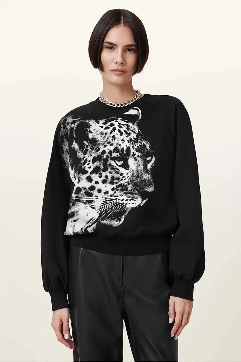 felpa in cotone KIARA CYGNET donna colore nero W156JC