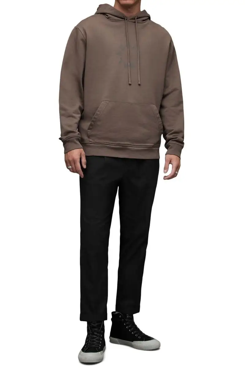 felpa in cotone MG079Z TIERRA OTH HOODY uomo con cappuccio Marrone miniatura 5