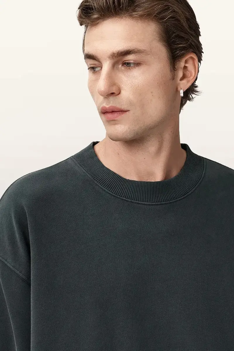 felpa in cotone MILO uomo colore grigio M008ND miniatura 2