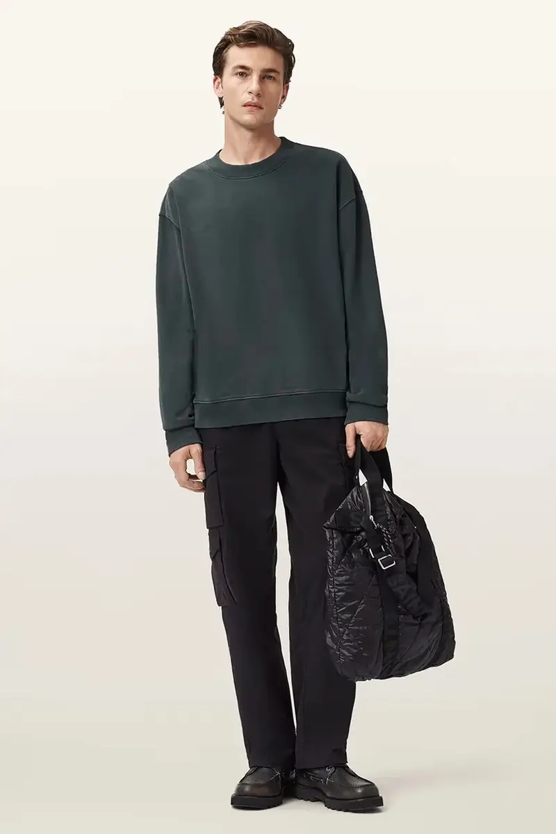 felpa in cotone MILO uomo colore grigio M008ND miniatura 5