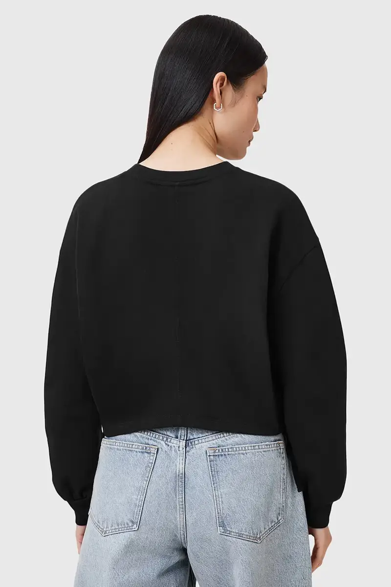 felpa in cotone MIRA donna colore nero W214JC miniatura 2