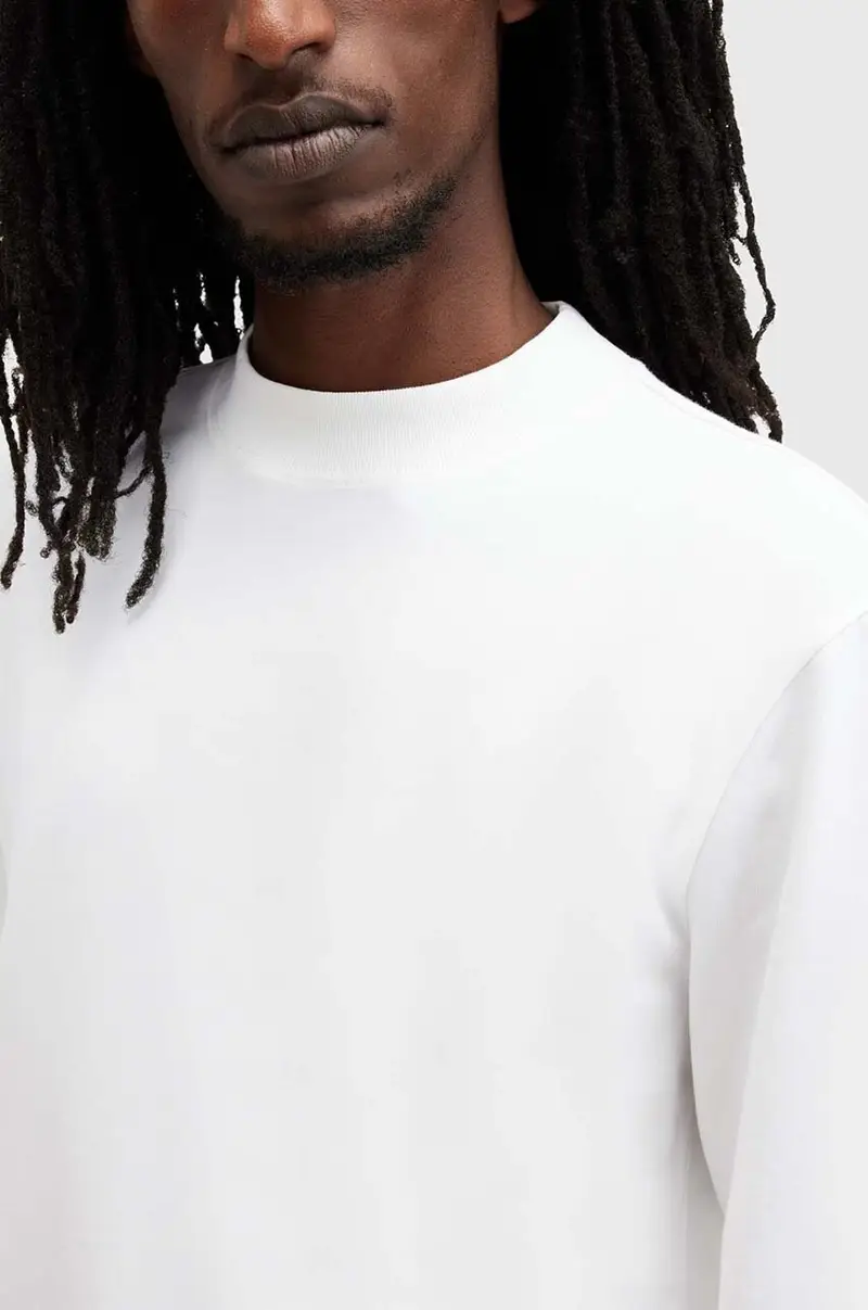 felpa in cotone NERO uomo colore bianco M038JB miniatura 2