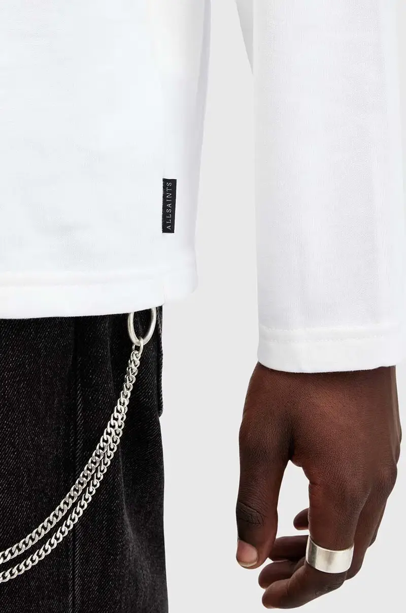 felpa in cotone NERO uomo colore bianco M038JB miniatura 3