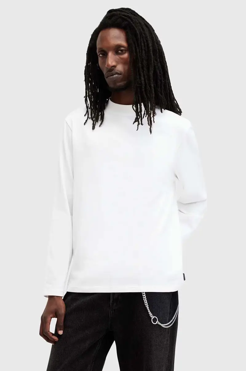 felpa in cotone NERO uomo colore bianco M038JB