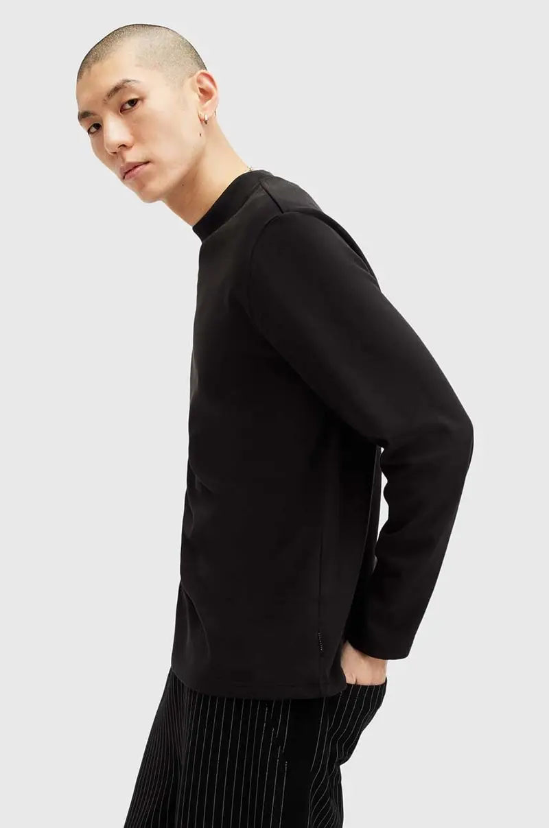 felpa in cotone NERO uomo colore nero M038JB miniatura 4