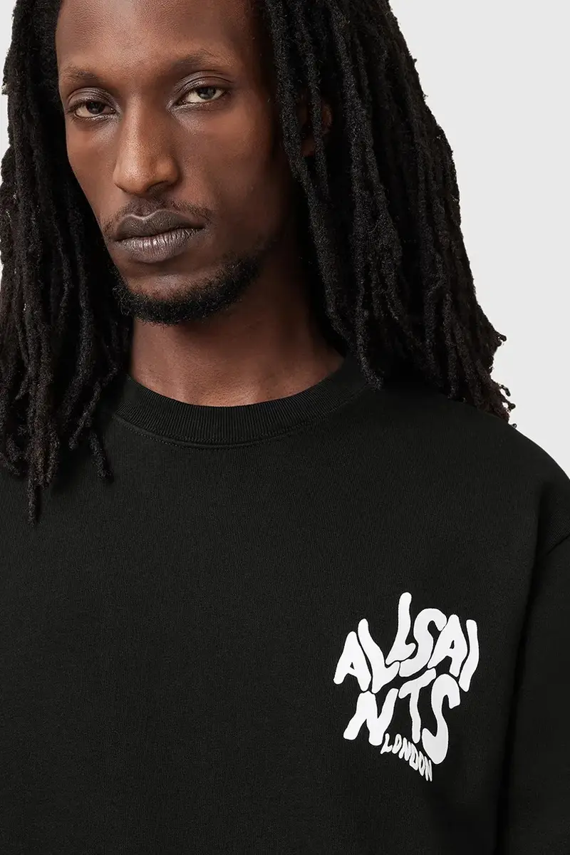 felpa in cotone ORLANDO uomo colore nero M056NB miniatura 3