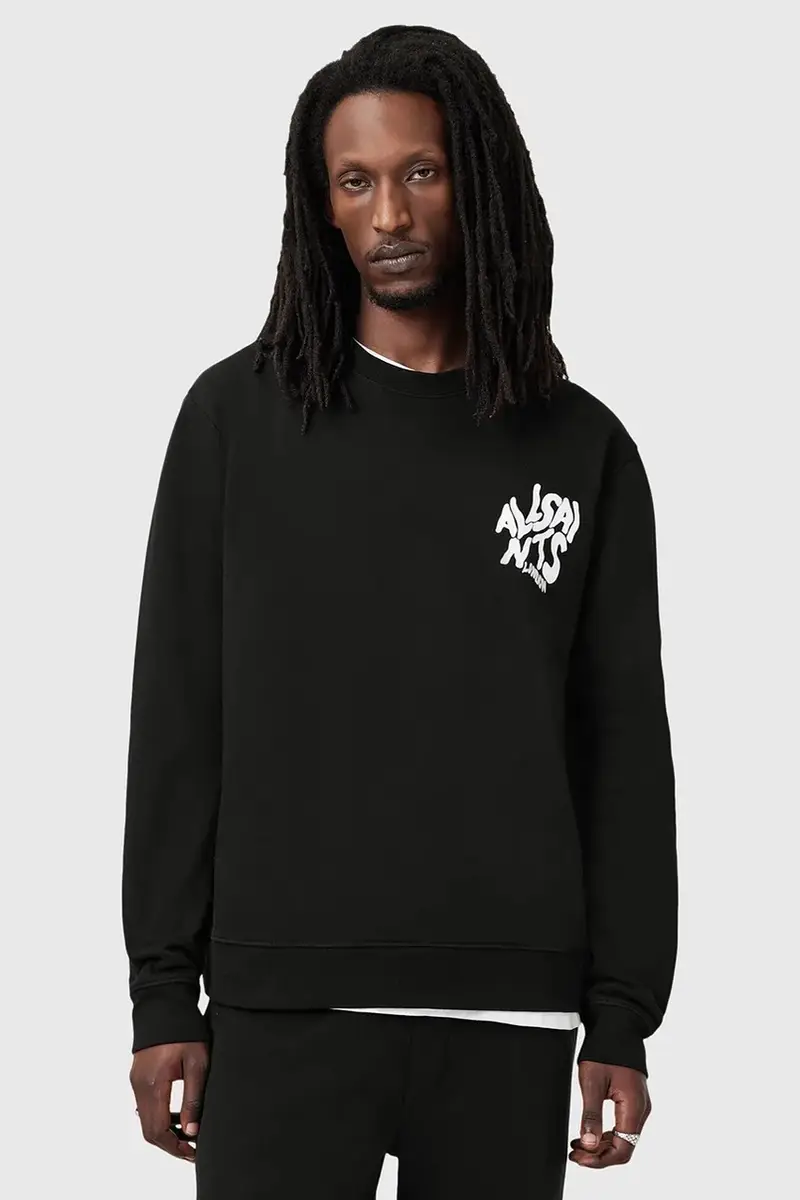 felpa in cotone ORLANDO uomo colore nero M056NB miniatura 4