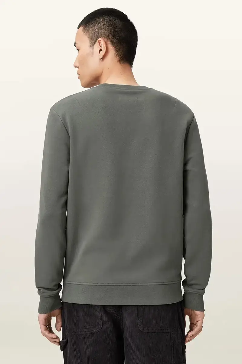 felpa in cotone RAVEN CREW uomo colore beige M037NB Verde miniatura 3