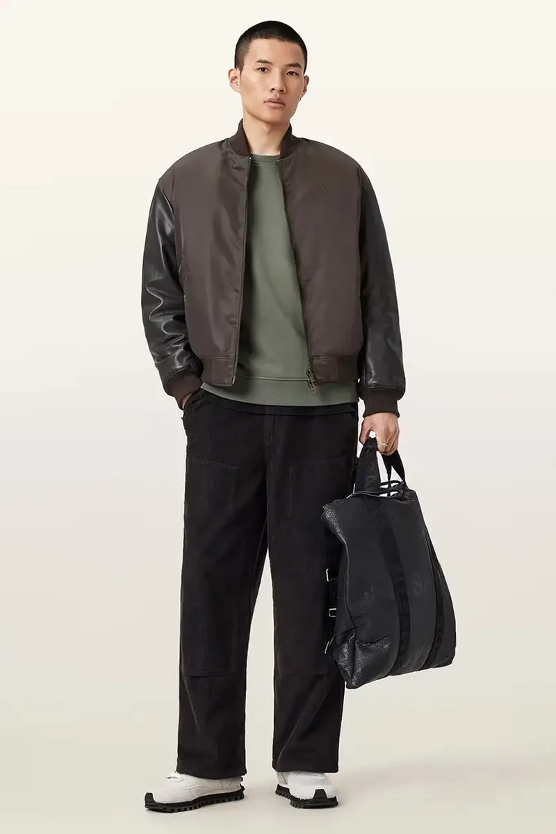 felpa in cotone RAVEN CREW uomo colore beige M037NB Verde miniatura 5