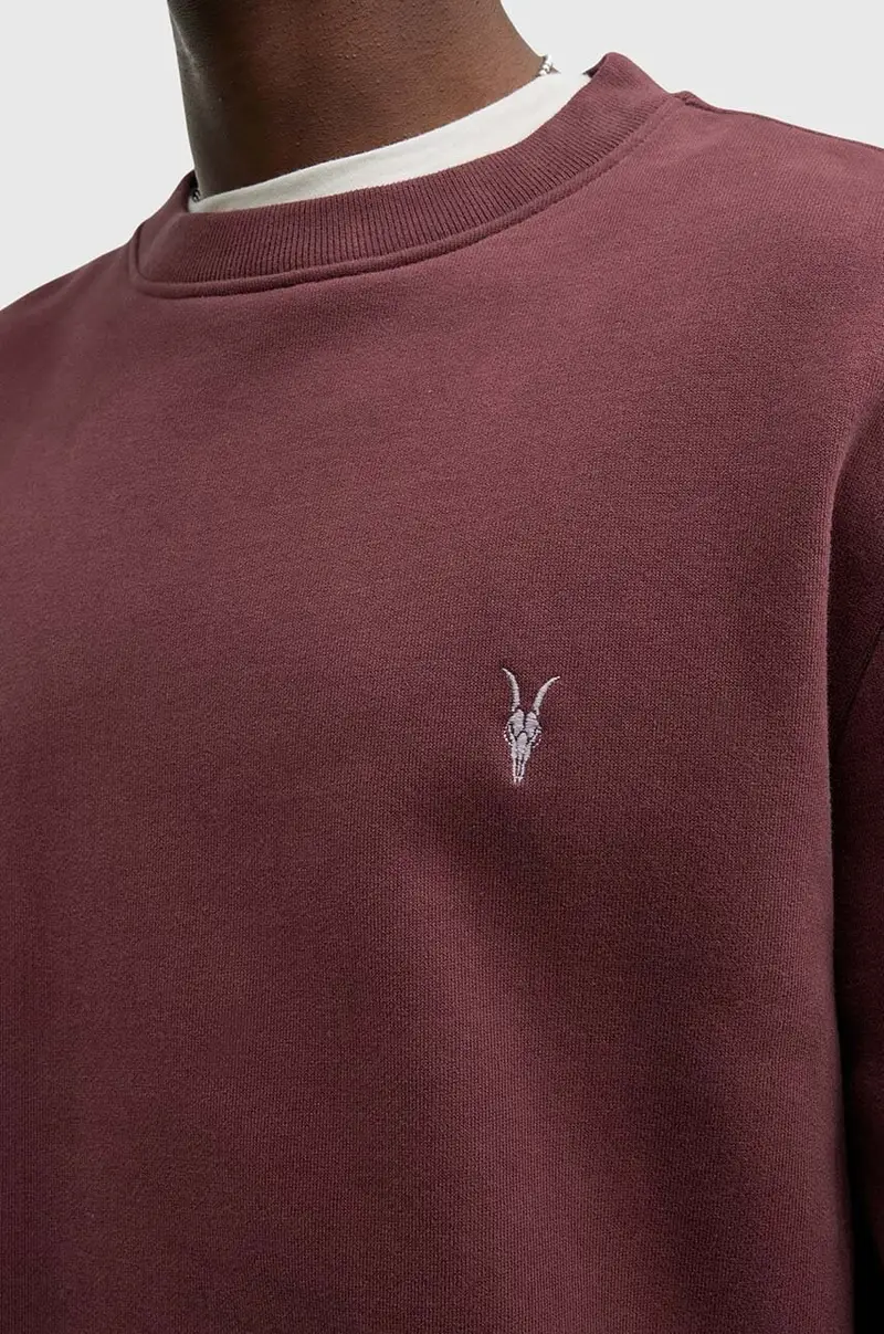 felpa in cotone RAVEN CREW uomo colore granata M037NB miniatura 2