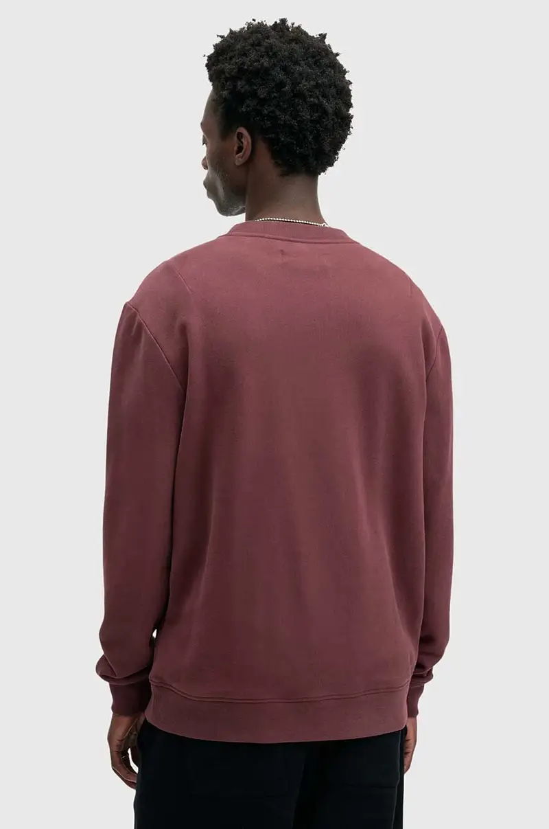 felpa in cotone RAVEN CREW uomo colore granata M037NB miniatura 3