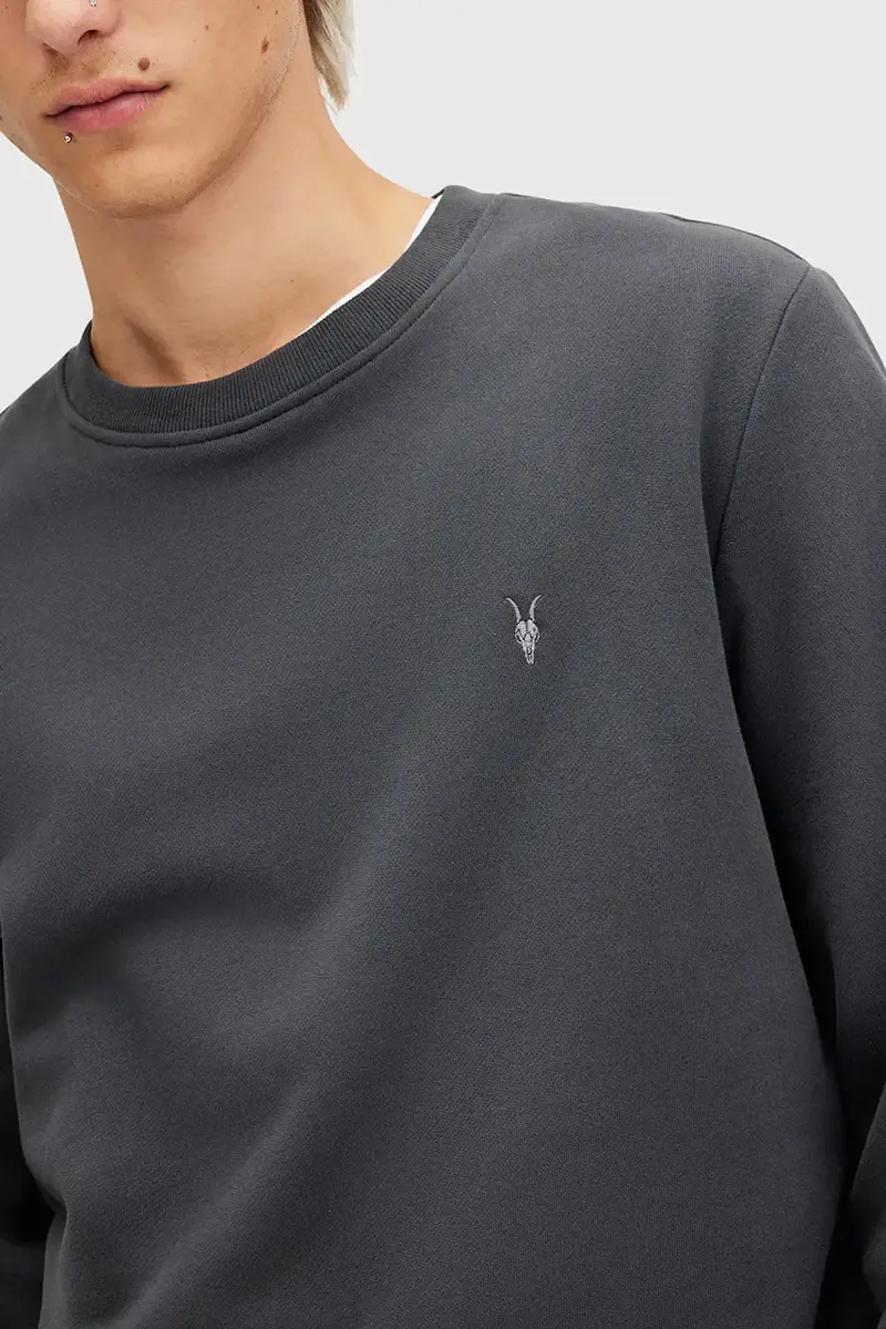 felpa in cotone RAVEN CREW uomo colore grigio M037NB miniatura 2