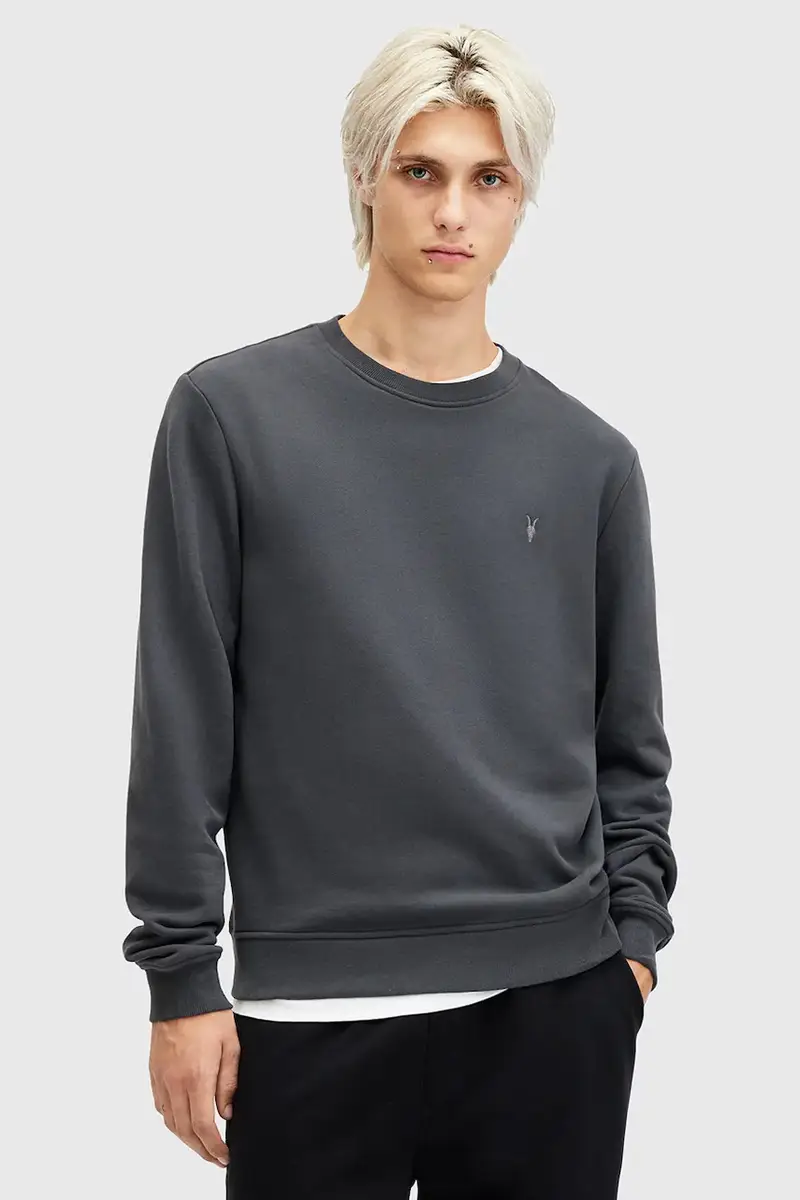 felpa in cotone RAVEN CREW uomo colore grigio M037NB