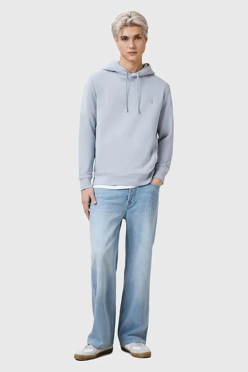 felpa in cotone RAVEN OTH HOODY colore blu con cappuccio M003NZ miniatura 5