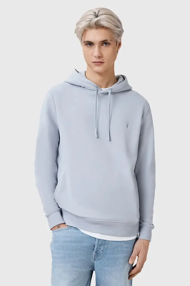 felpa in cotone RAVEN OTH HOODY colore blu con cappuccio M003NZ