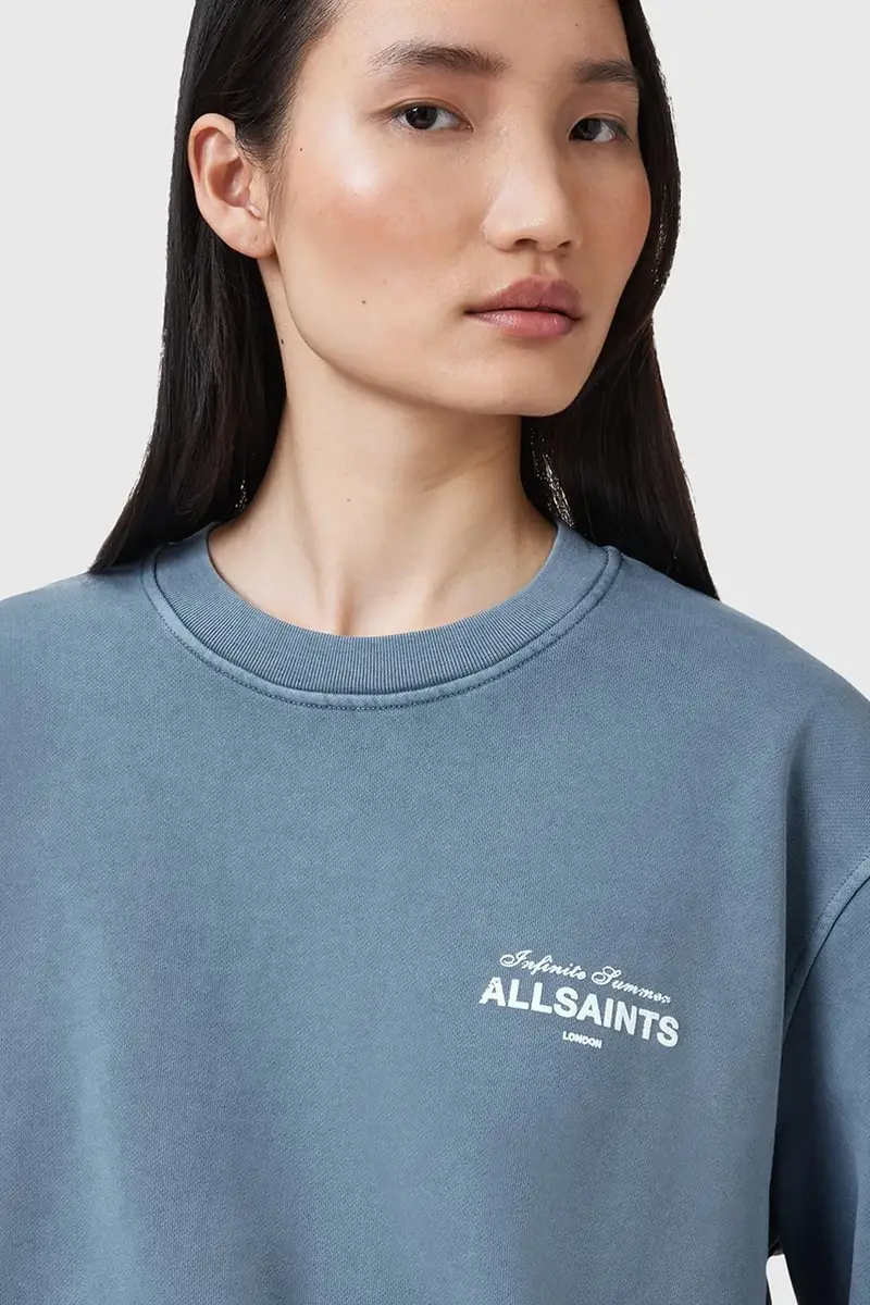 felpa in cotone SOLEIL donna colore blu W222JC miniatura 4