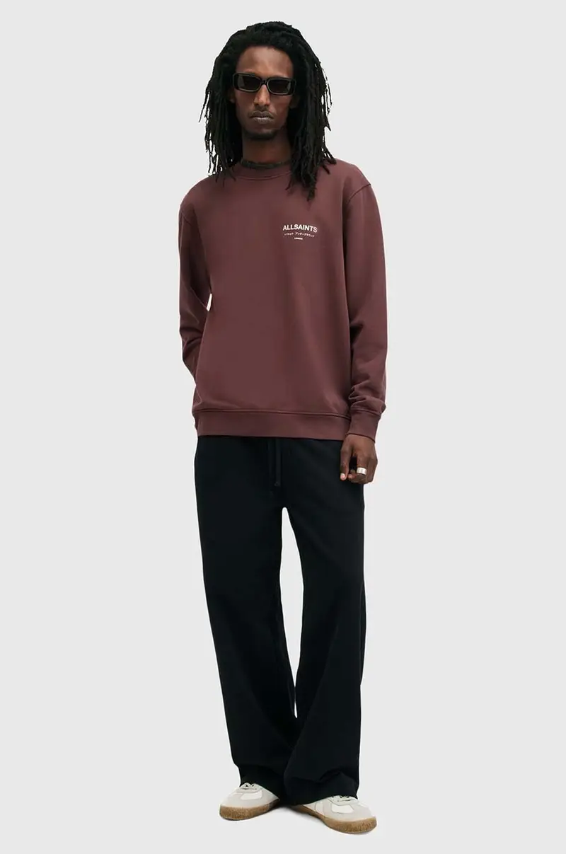 felpa in cotone UNDERGROUND uomo colore granata M033NB miniatura 5