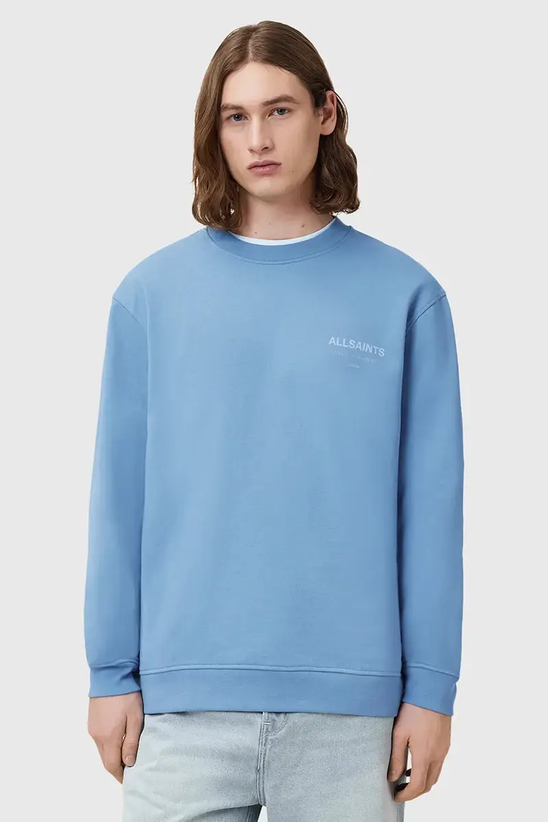 felpa in cotone UNDERGROUND uomo colore marrone M033NB Blu