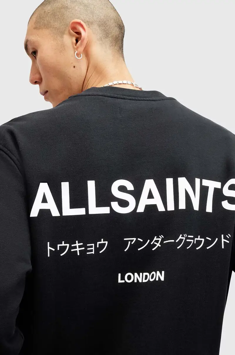 felpa in cotone UNDERGROUND uomo colore nero M033NB miniatura 3
