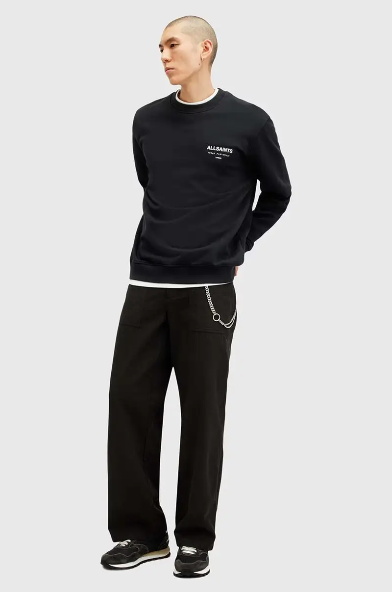 felpa in cotone UNDERGROUND uomo colore nero M033NB miniatura 5