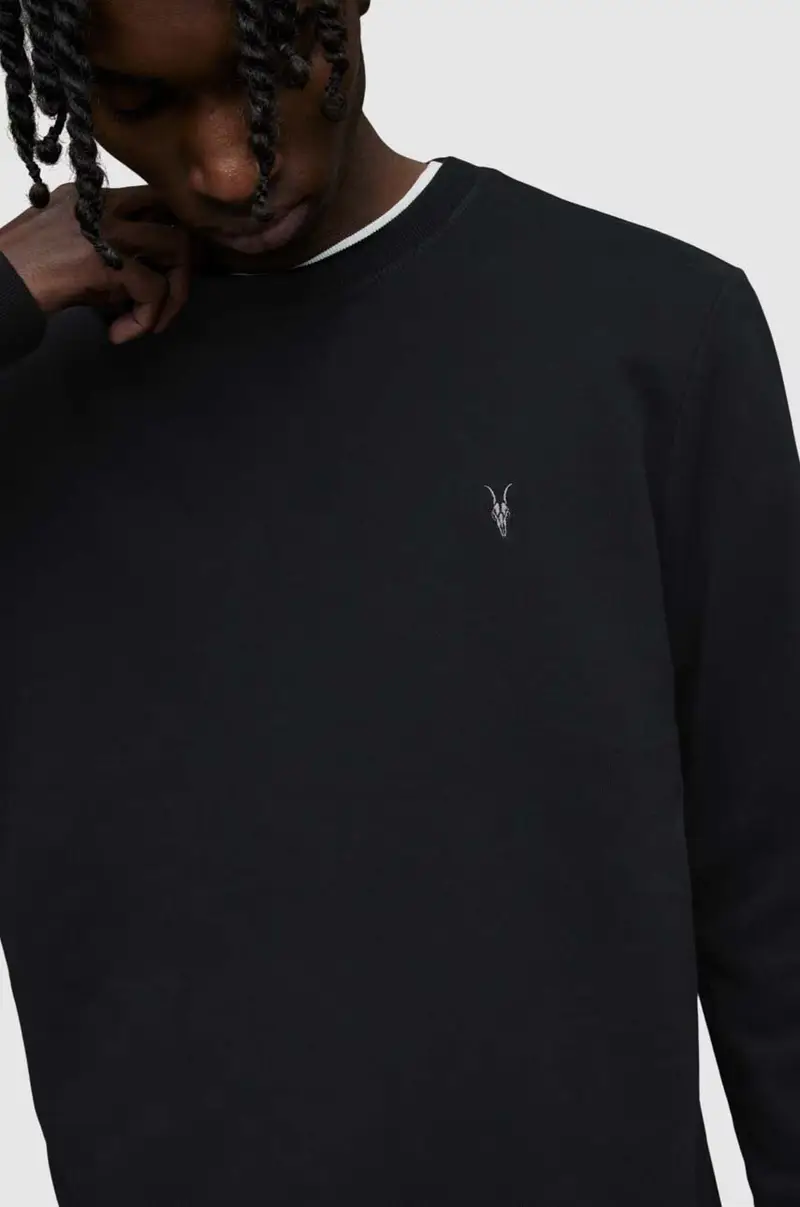 felpa RAVEN CREW uomo Nero miniatura 2