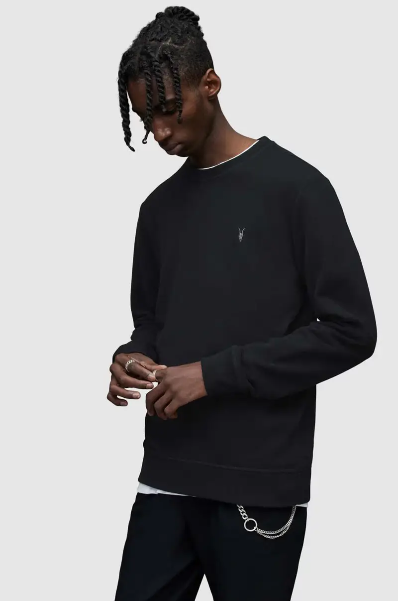 felpa RAVEN CREW uomo Nero