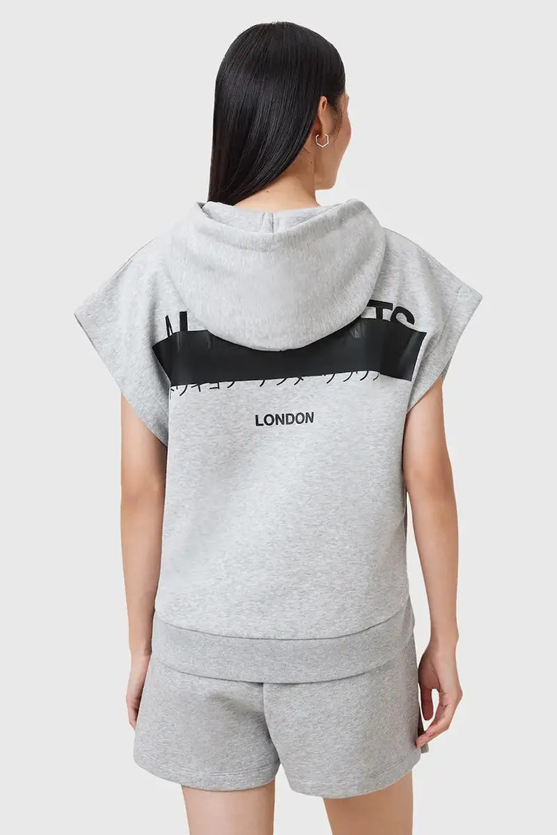 felpa SORRI donna colore grigio con cappuccio W093JC miniatura 2