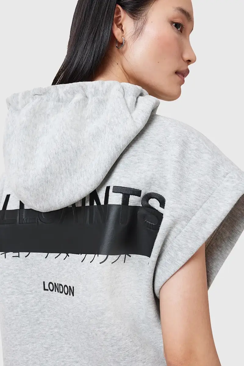 felpa SORRI donna colore grigio con cappuccio W093JC miniatura 3