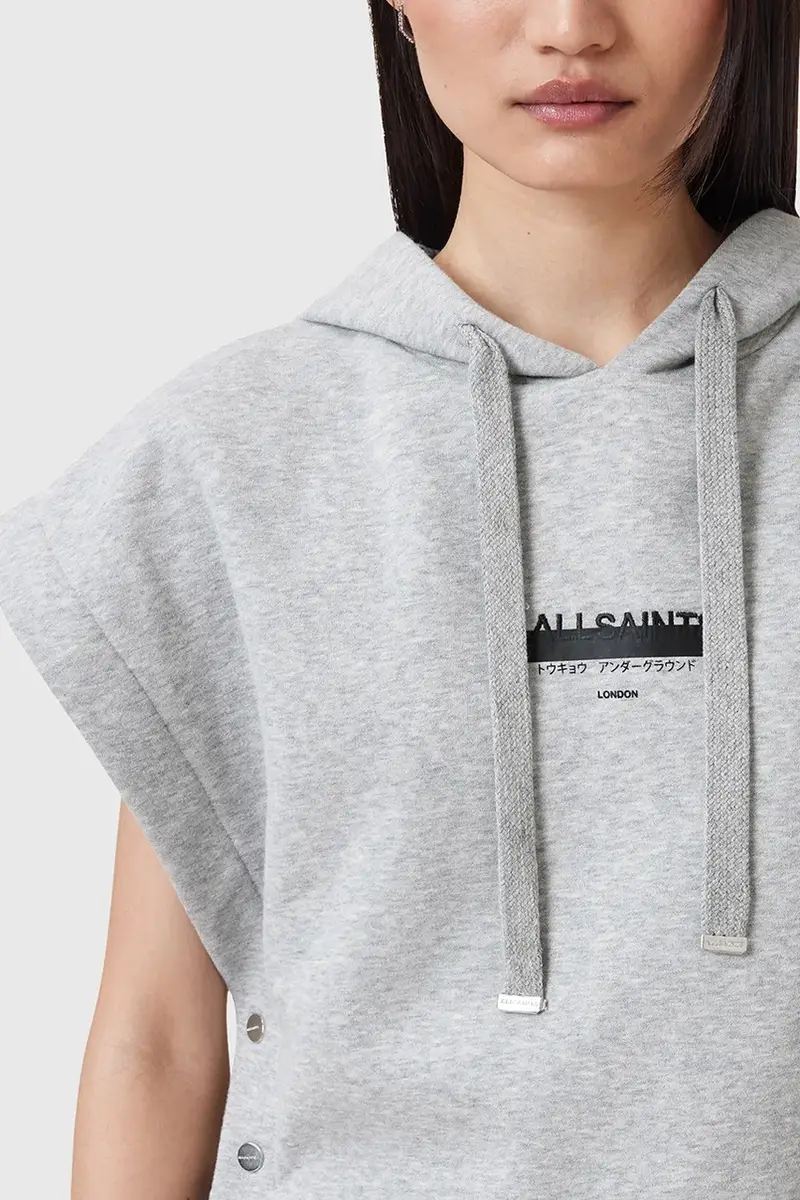 felpa SORRI donna colore grigio con cappuccio W093JC miniatura 5