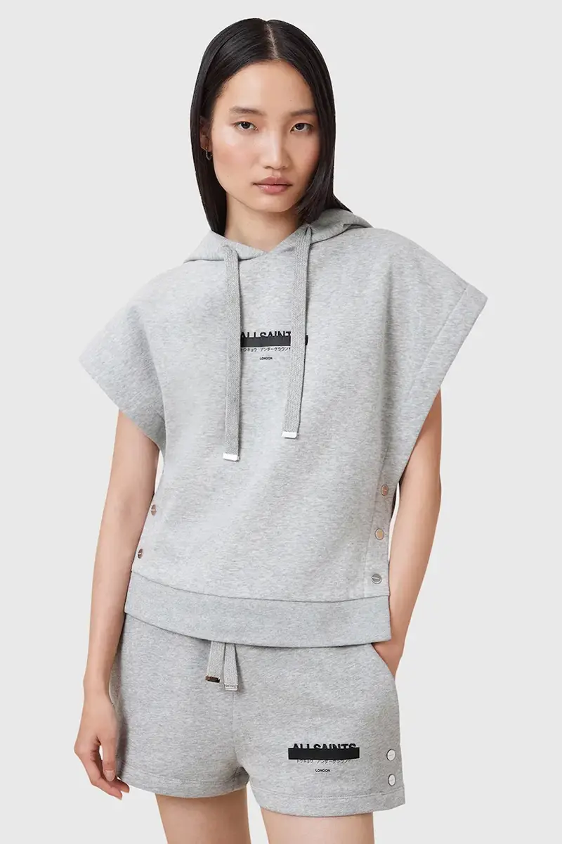 felpa SORRI donna colore grigio con cappuccio W093JC