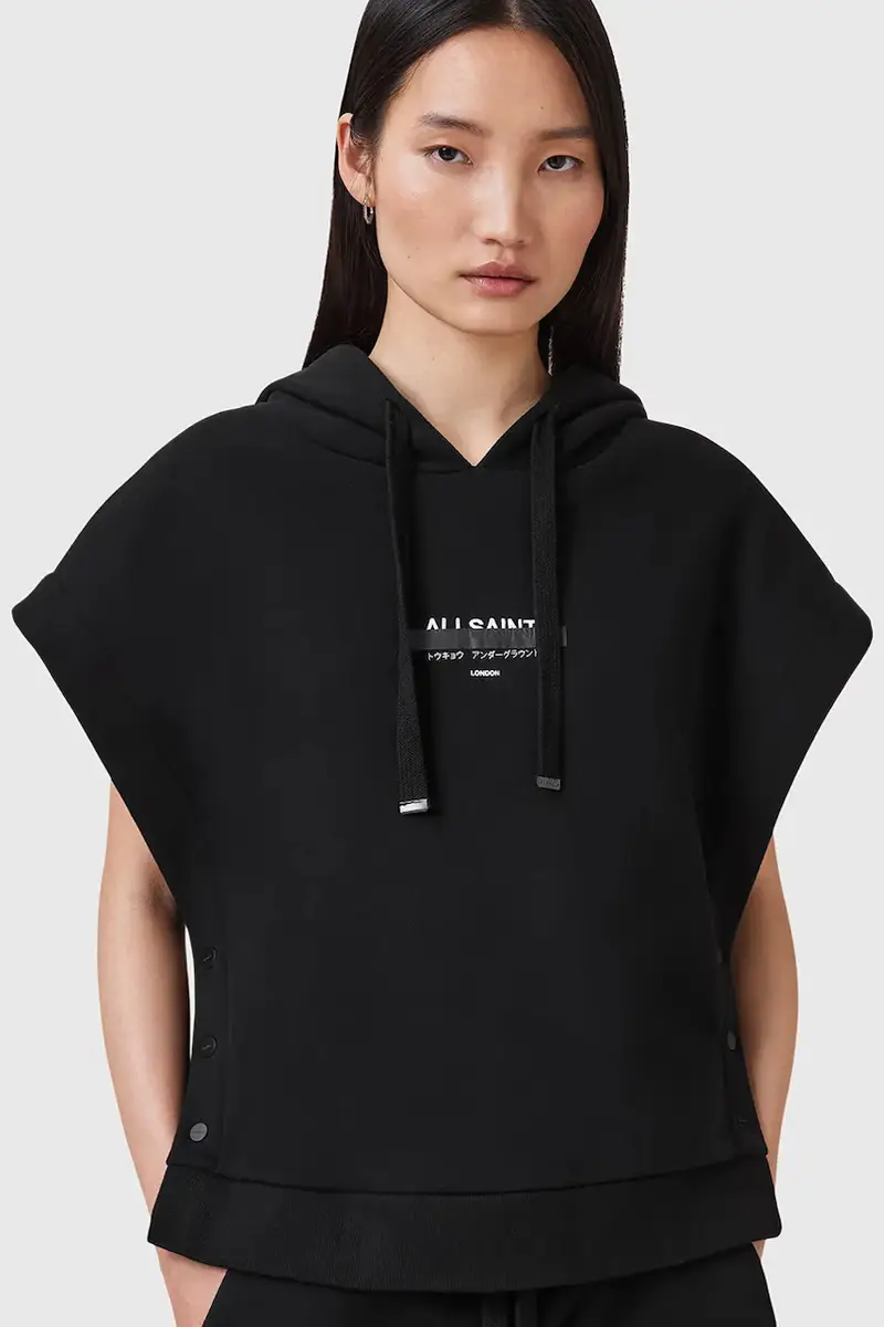 felpa SORRI donna colore nero con cappuccio W093JC miniatura 5