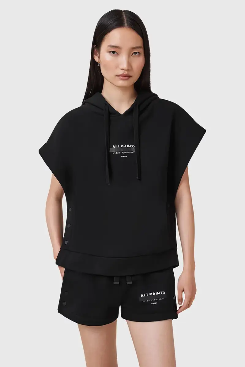 felpa SORRI donna colore nero con cappuccio W093JC