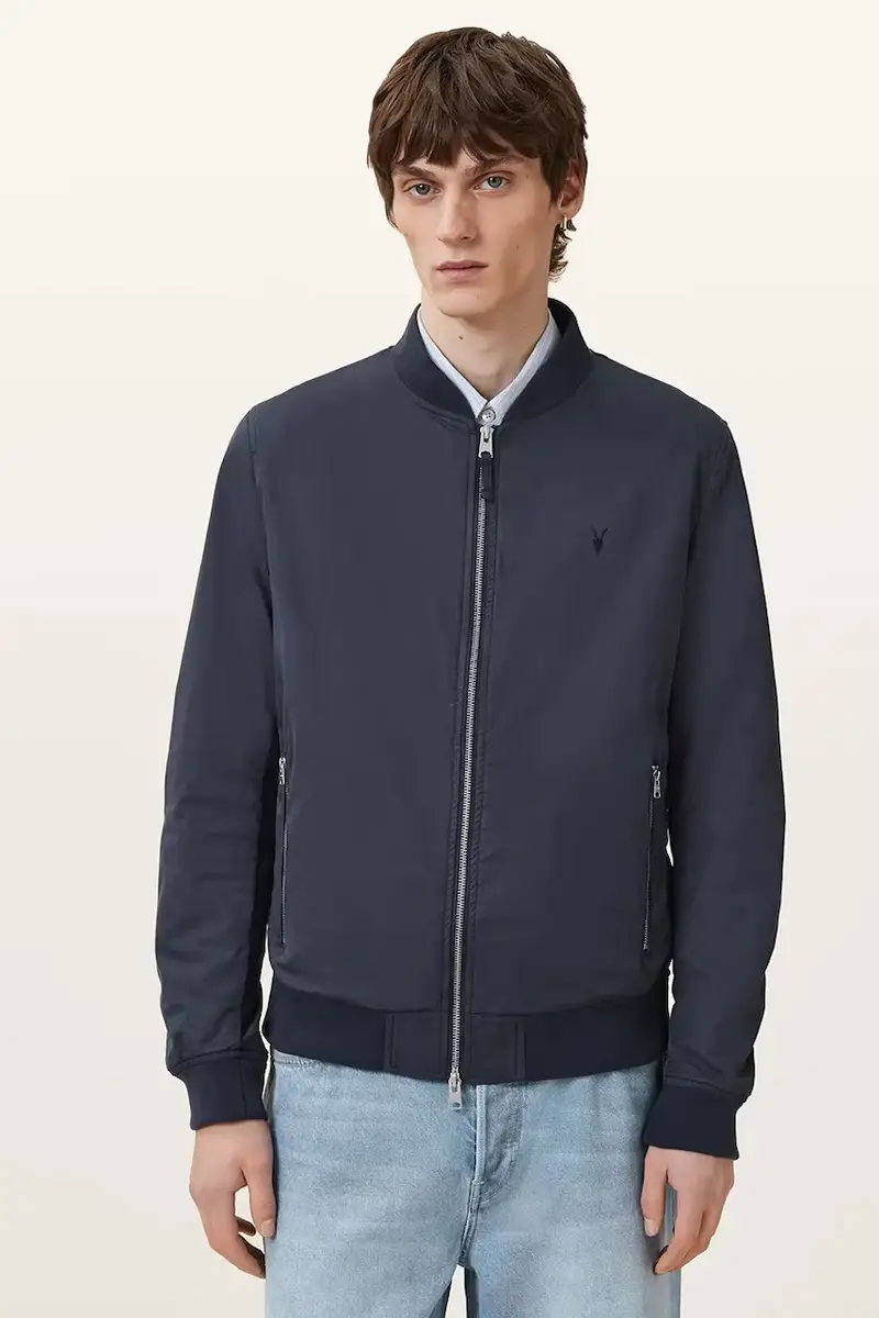 giacca bomber colore blu navy M077OB miniatura 2