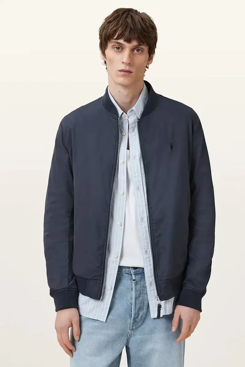 giacca bomber colore blu navy M077OB